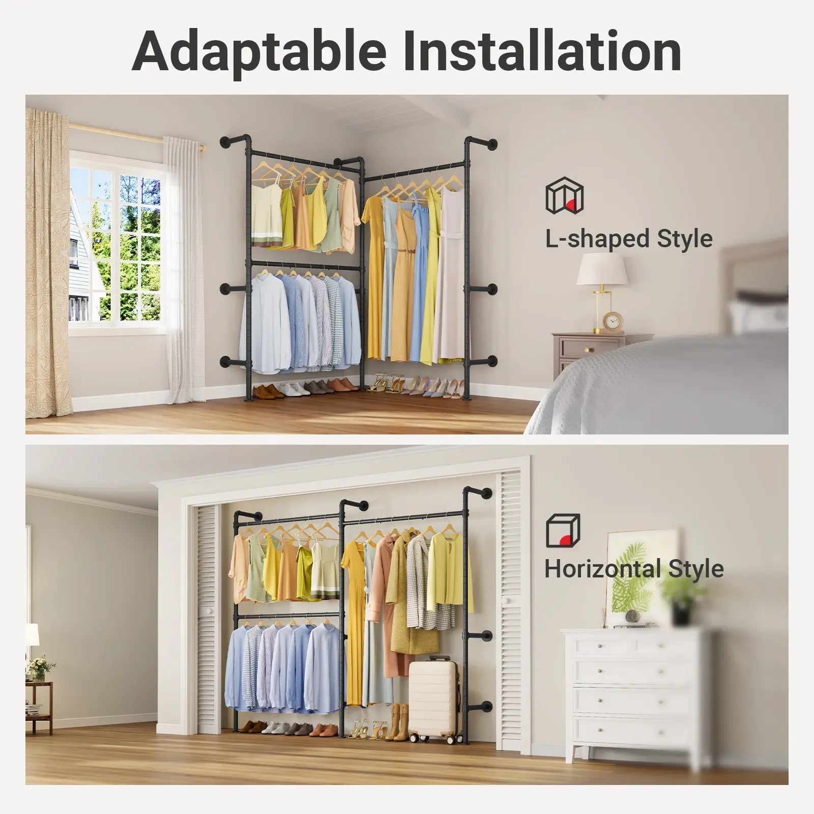 Timate P2 Wall Mounted Expandable Clothes Rack