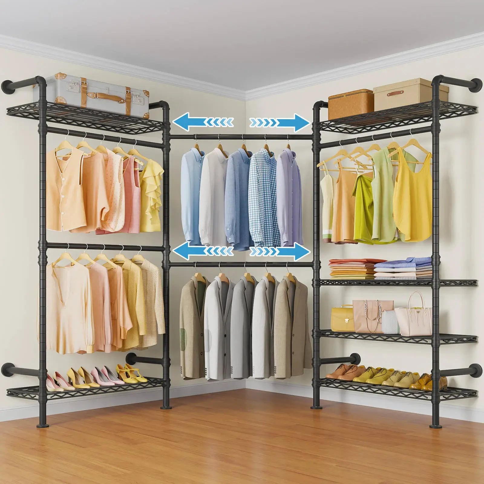 Timate L3 Wall Mounted Expandable Clothes Rack