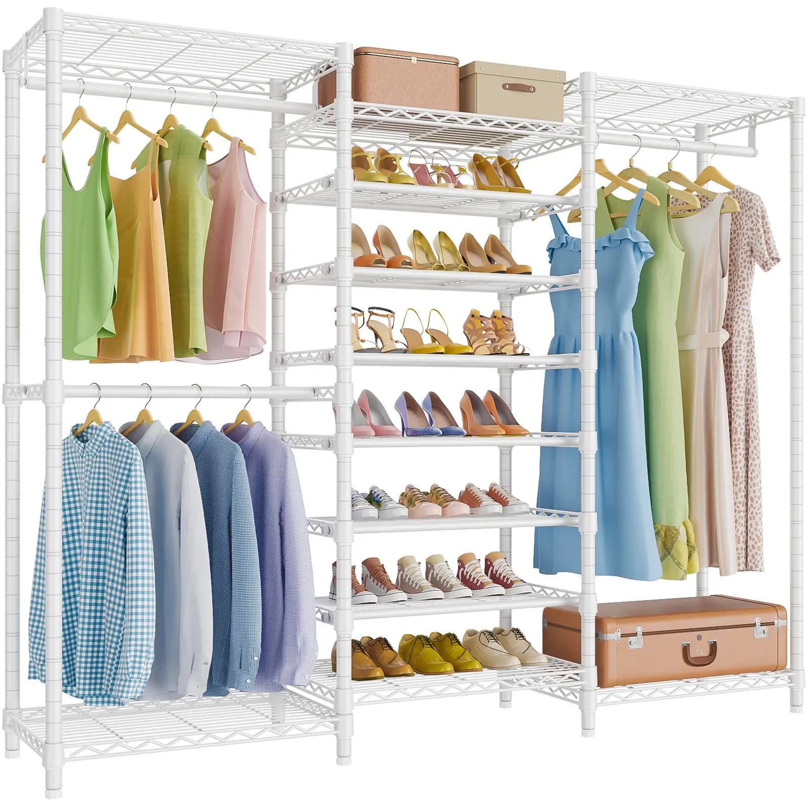 VIPEK S3 Clothes Rack with Shoe Storage, White