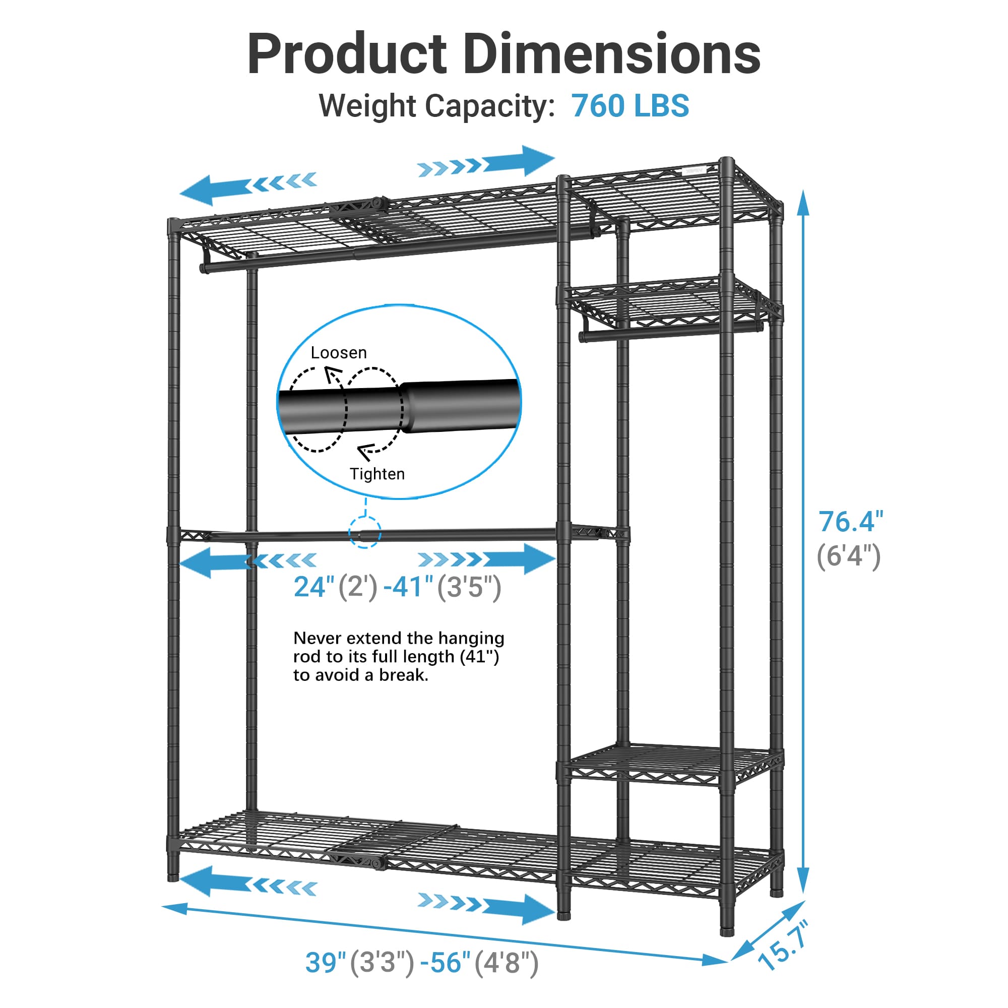 VIPEK X20 Expandable Clothes Rack