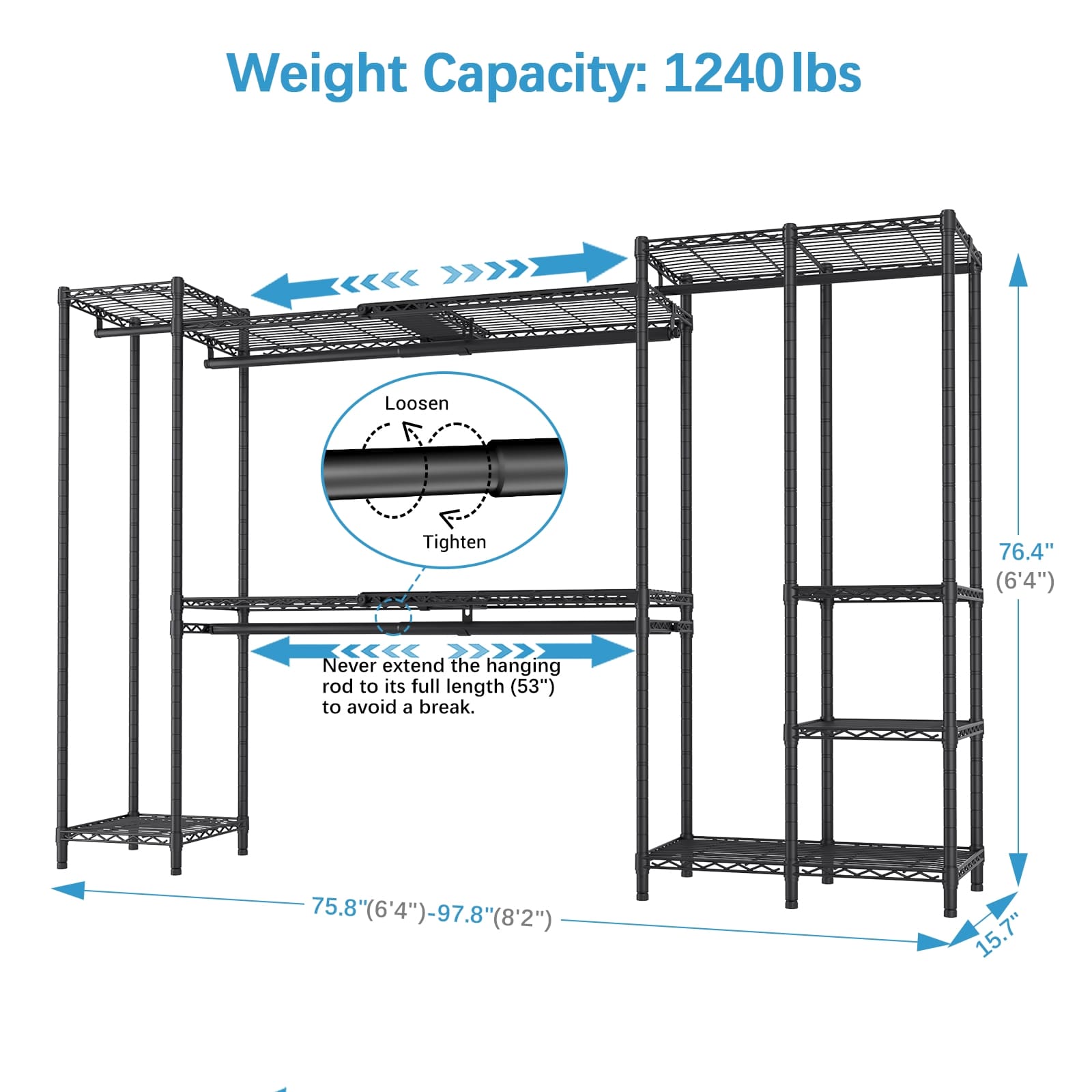 VIPEK X40 Expandable Clothes Rack