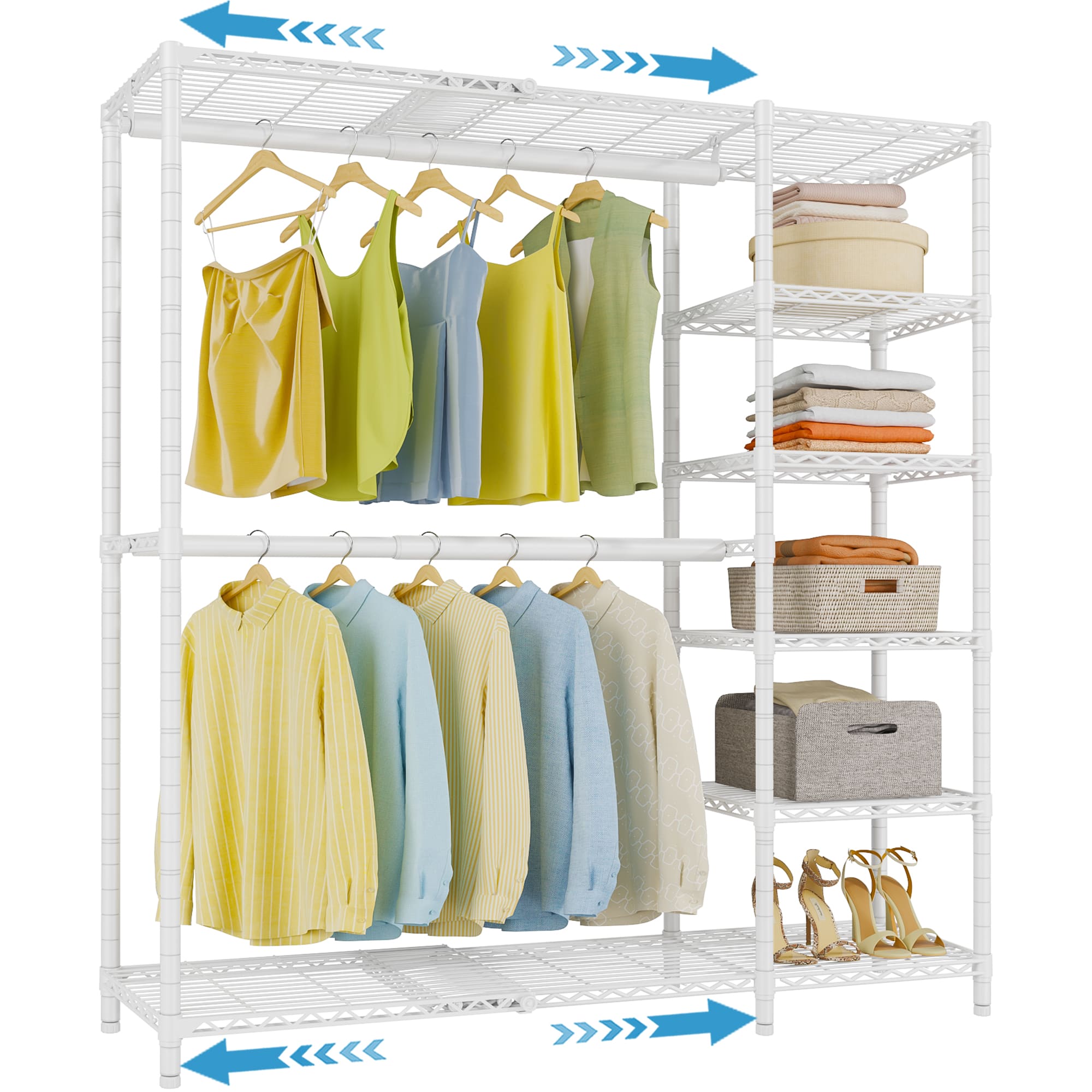 VIPEK X2 Expandable Clothes Rack, White