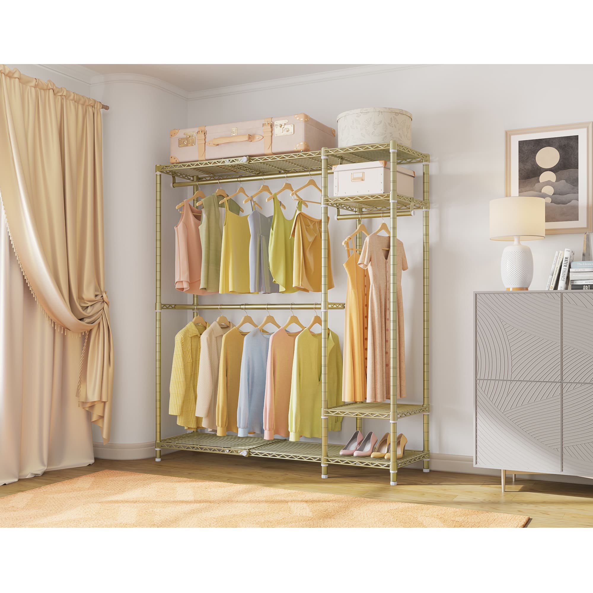 VIPEK X20 Expandable Clothes Rack, Gold