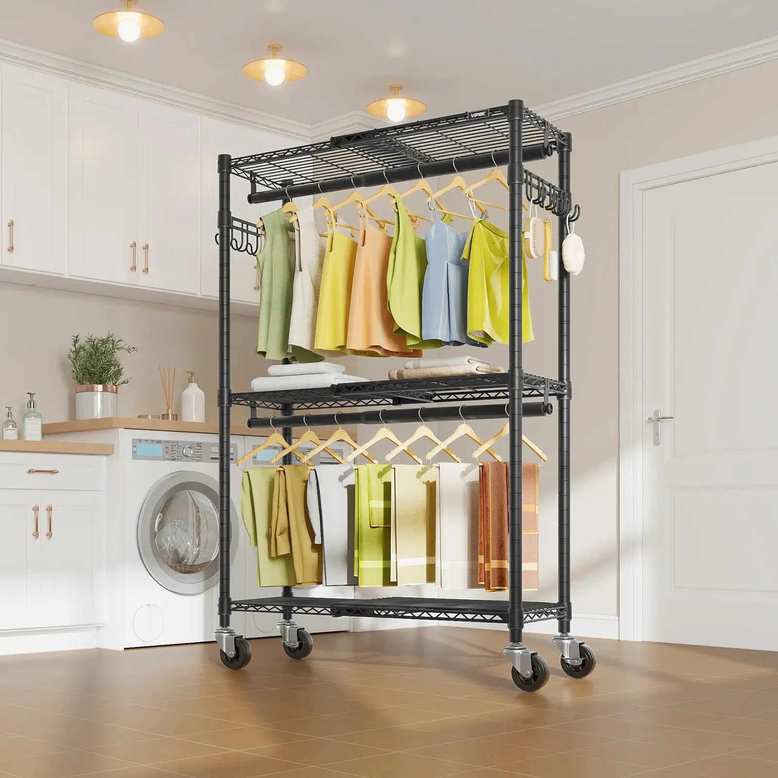 VIPEK R2X Expandable Rolling Clothes Rack