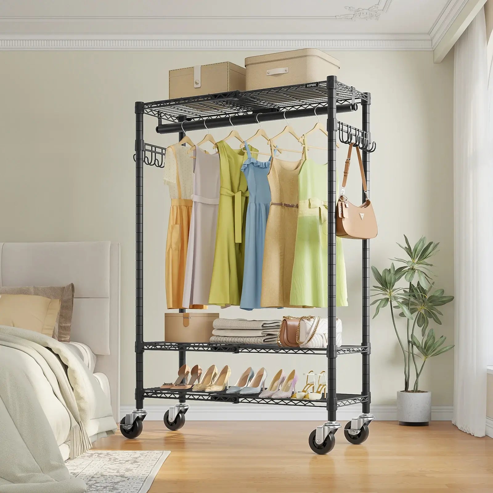 VIPEK R3X Expandable Rolling Clothes Rack