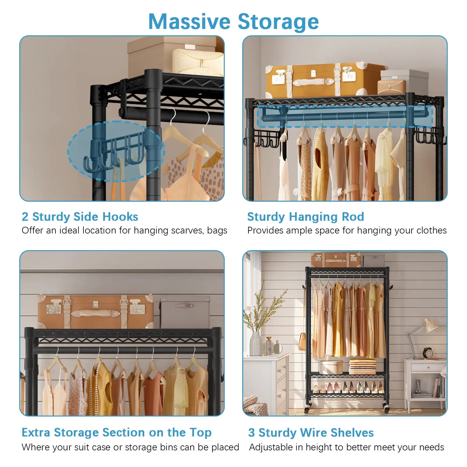 VIPEK R3C Rolling Clothes Rack