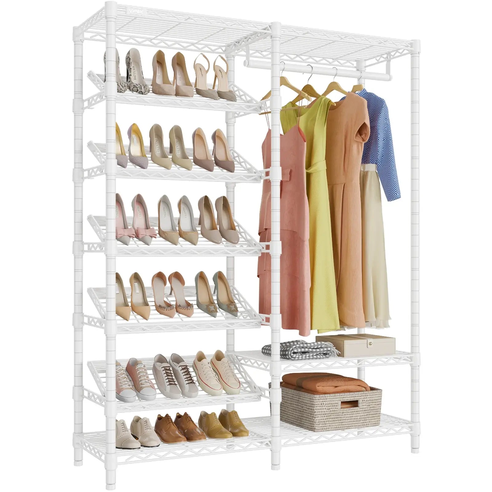 VIPEK S20 Clothes Rack with Shoe Storage, White