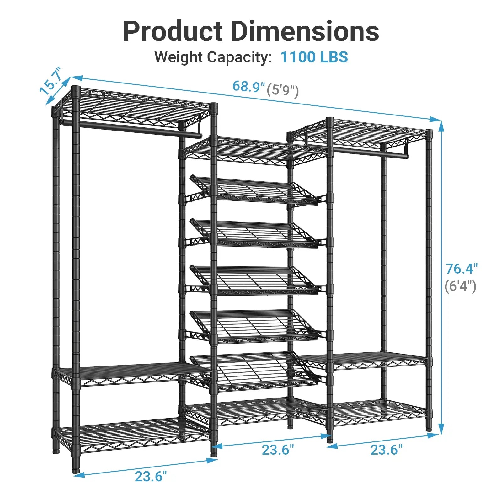 VIPEK S30 Clothes Rack with Shoe Storage