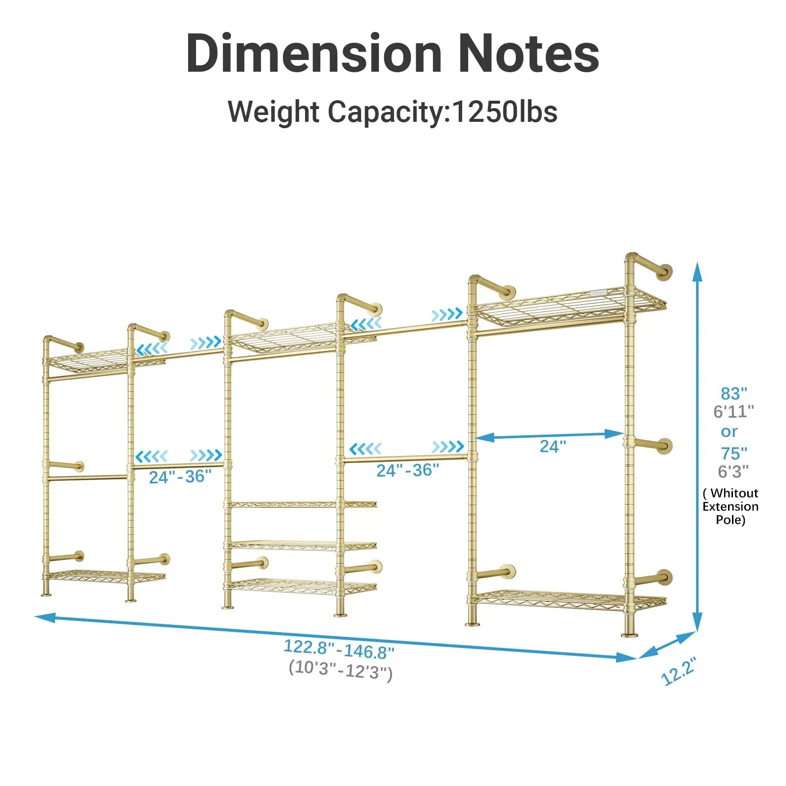 Timate F5 Wall Mounted Expandable Clothes Rack
