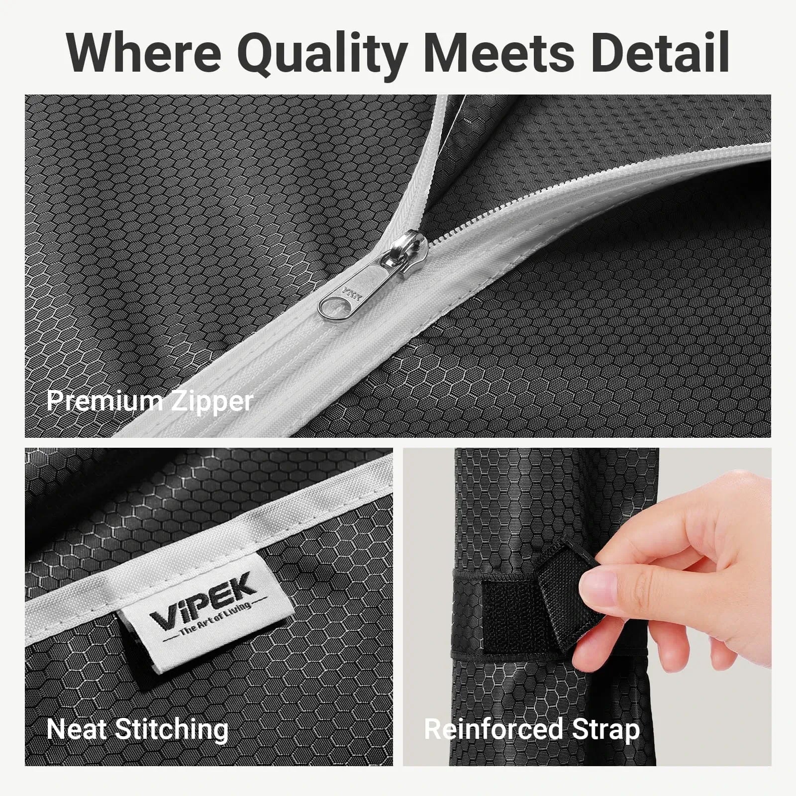 VIPEK V5C Plus Clothes Rack, Black Rack with Black Cover
