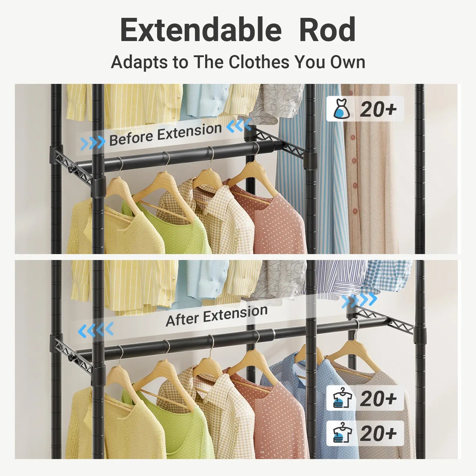 VIPEK V50 Basic Expandable Clothes Rack